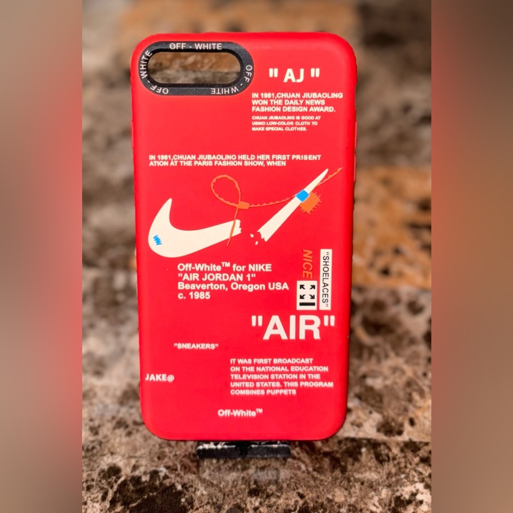 Off-White Red iPhone 8 Plus Sport Fashion Case 🚩🚩🚩